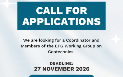 EFG Launches Open Call for Coordinator and Members of the Working Group on Geotechnics